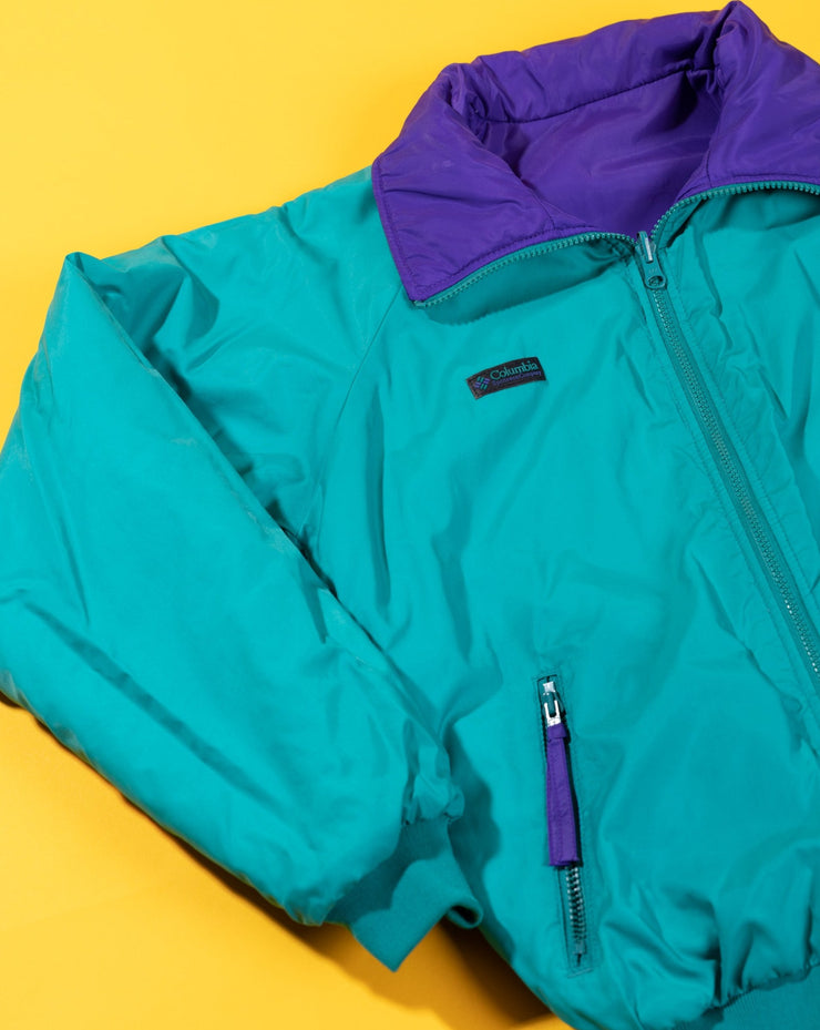 Vintage 90s Columbia Reversible Jacket (Teal/Purple)