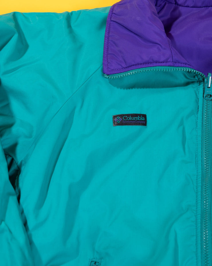 Vintage 90s Columbia Reversible Jacket (Teal/Purple)