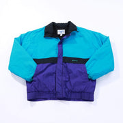 Vintage 90s Spalding Color Block Puffer Jacket (Blue/Purple)