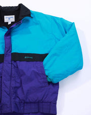 Vintage 90s Spalding Color Block Puffer Jacket (Blue/Purple)