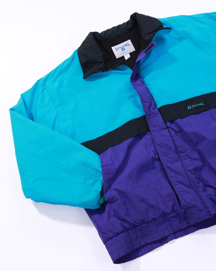 Vintage 90s Spalding Color Block Puffer Jacket (Blue/Purple)