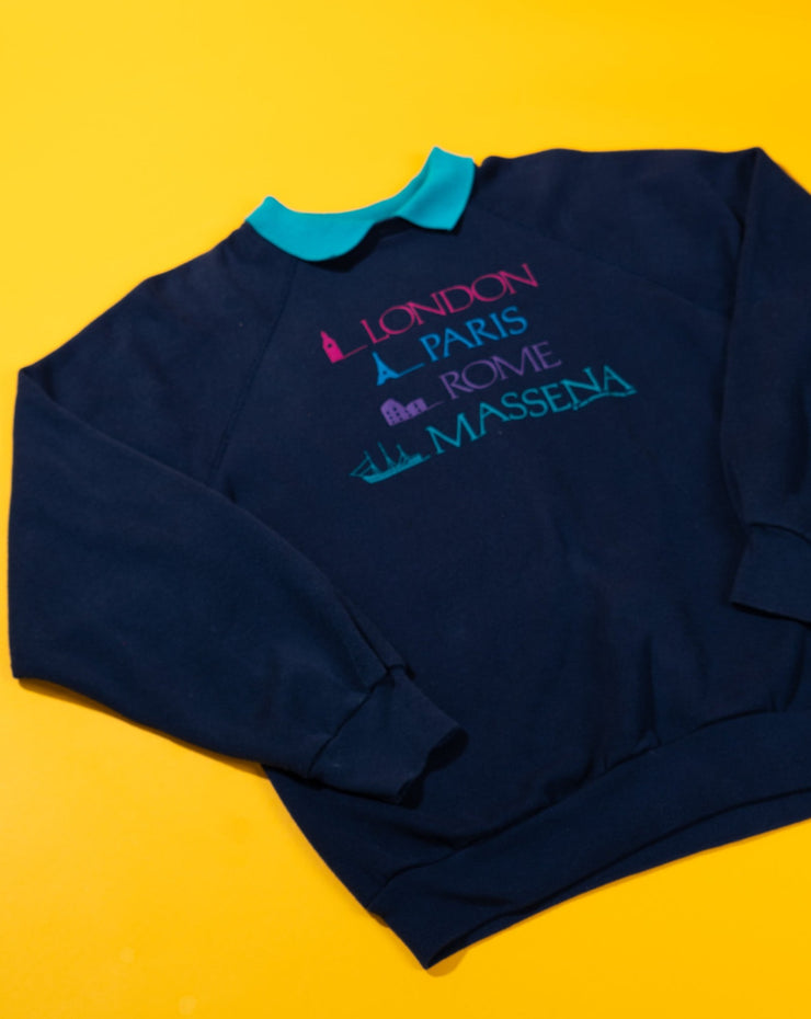 Vintage 1988 London Paris Rome Massena Crewneck Sweater