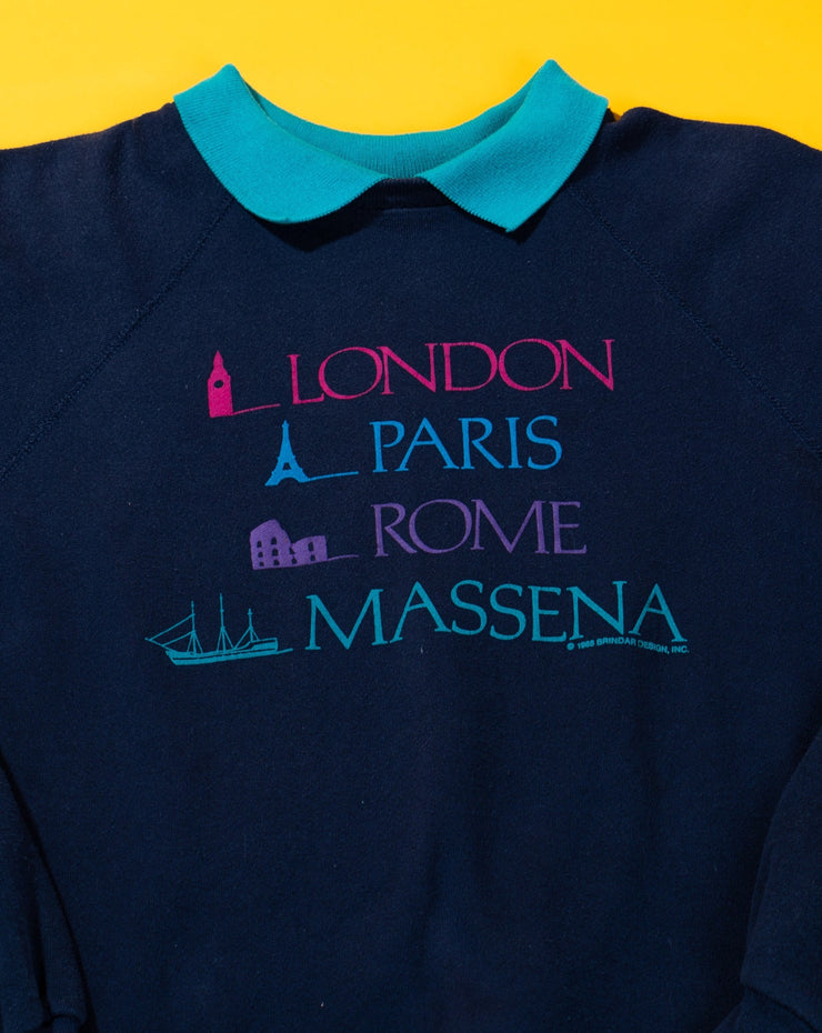 Vintage 1988 London Paris Rome Massena Crewneck Sweater