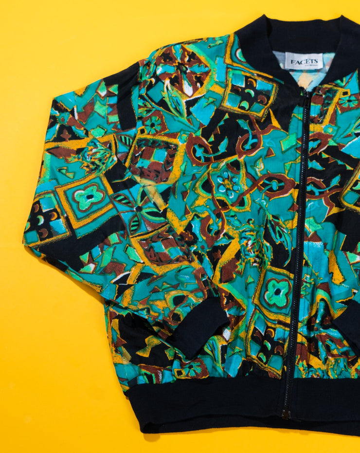 Vintage 80s Facets by Mirrors Bomber Jacket