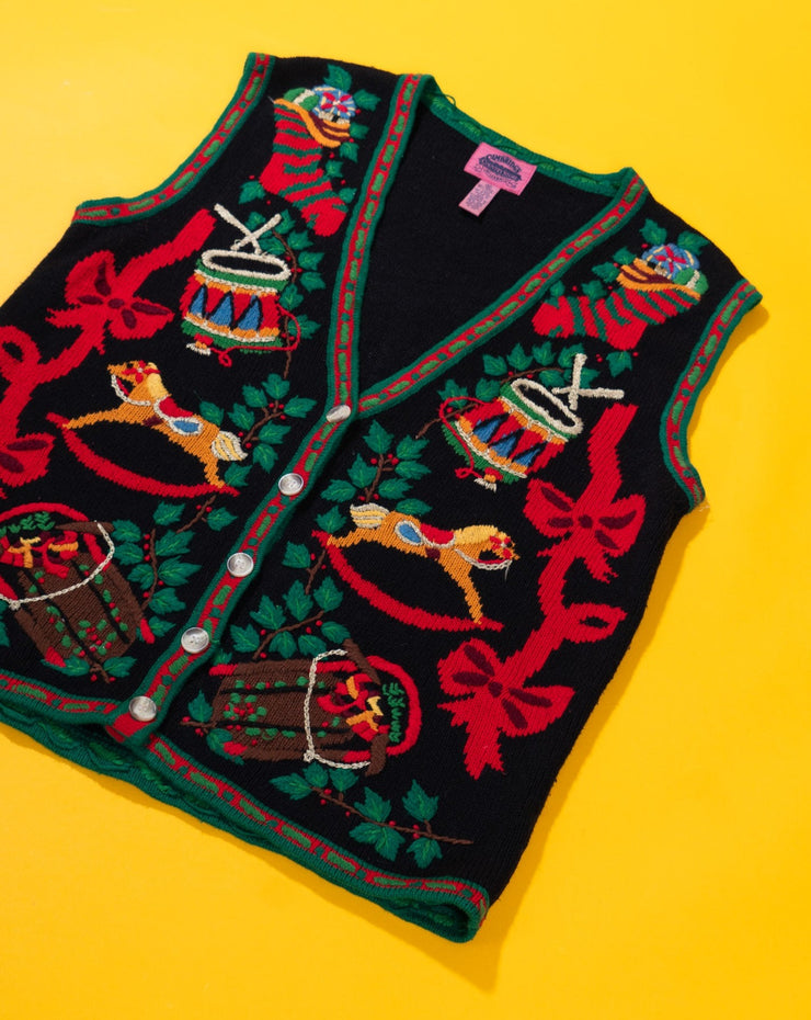 Vintage 90s Cambridge Country Store Christmas Sweater Vest