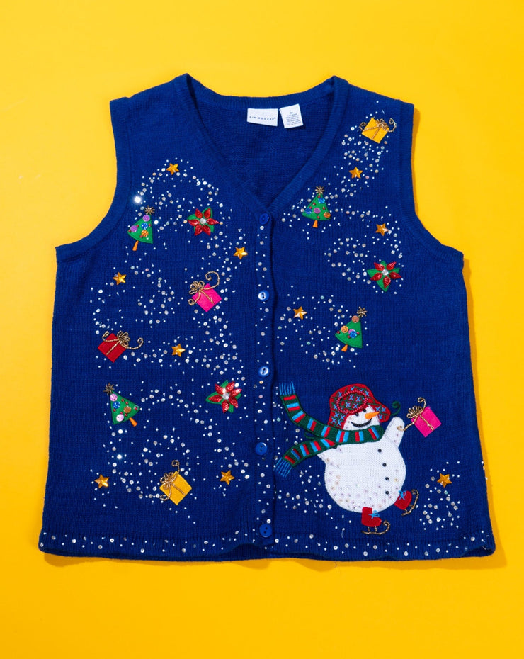 Vintage 90s Kim Rogers Christmas Sweater Vest