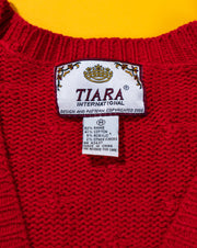 Vintage 1996 Tiara International Knitted Christmas Cardigan Sweater