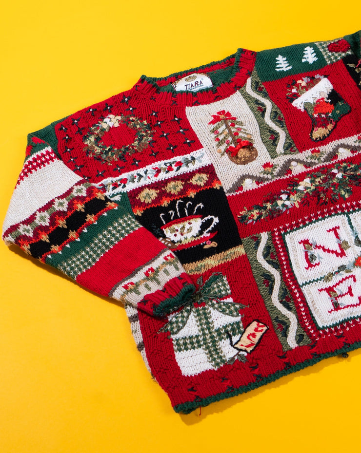 Vintage 1999 Tiara International Knitted Christmas Sweater