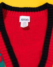 Vintage 90s Avon Style Christmas Sweater Vest