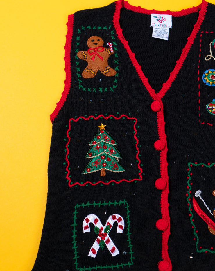 Vintage 90s Nutcracker Christmas Sweater Vest