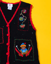 Vintage 90s Nutcracker Christmas Sweater Vest