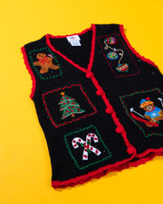 Vintage 90s Nutcracker Christmas Sweater Vest