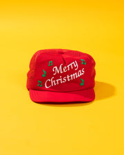 Vintage 80s Merry Christmas Snapback Hat