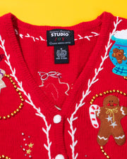 Vintage 90s Designers Originals Studio Joy Gingerbread Sweater Vest