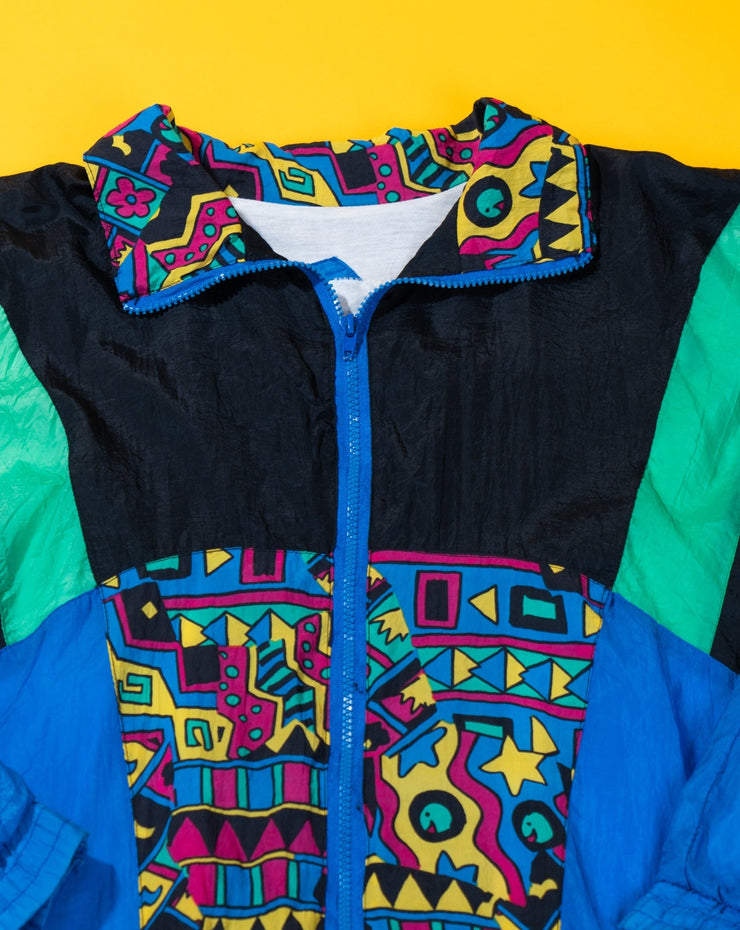 Vintage 80s/90s Retro Abstract Windbreaker