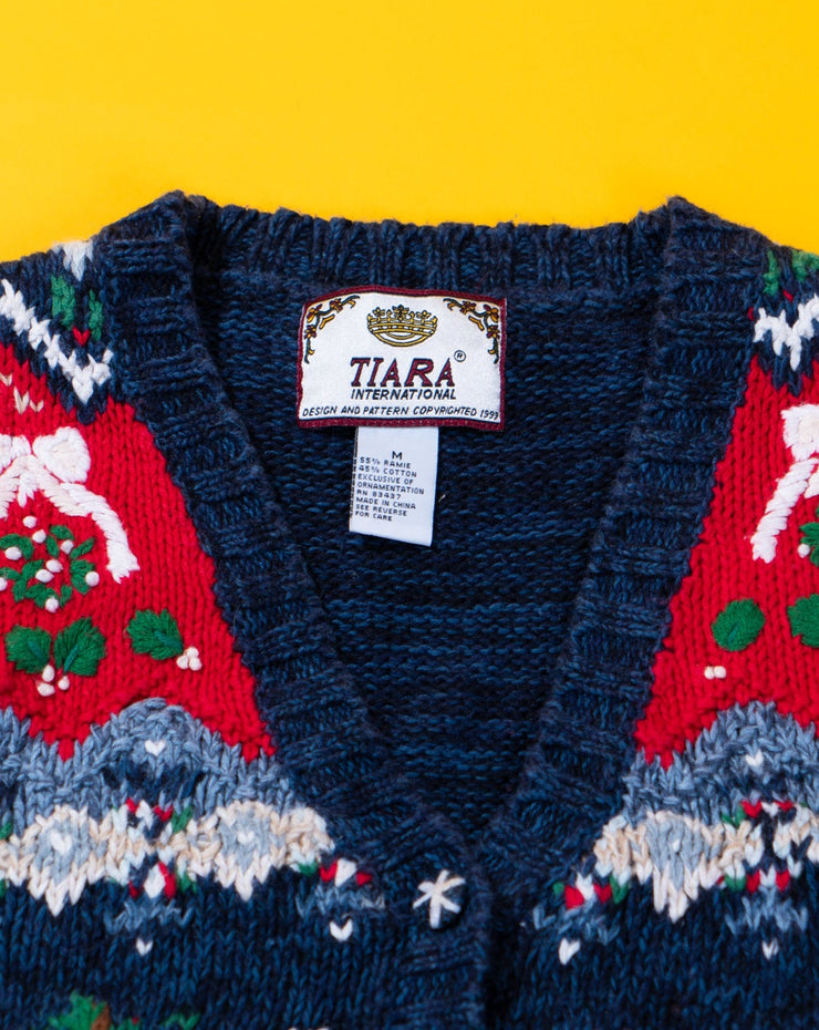 Vintage 1999 Tiara International Knitted Holiday Bears Sweater Vest