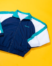 Vintage 80s/90s Reebok Windbreaker (blue/white/teal)