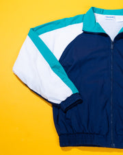 Vintage 80s/90s Reebok Windbreaker (blue/white/teal)