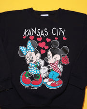 Vintage 80s Disney Mickey & Minnie Mouse Kansas City Crewneck Sweater
