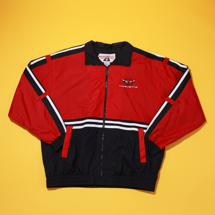 Vintage 90s Corvette Speed Zone Windbreaker Jacket