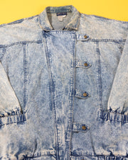 Vintage 80s Upper Class Acid Wash Denim Jacket