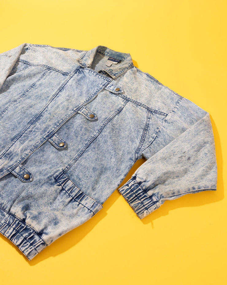 Vintage 80s Upper Class Acid Wash Denim Jacket