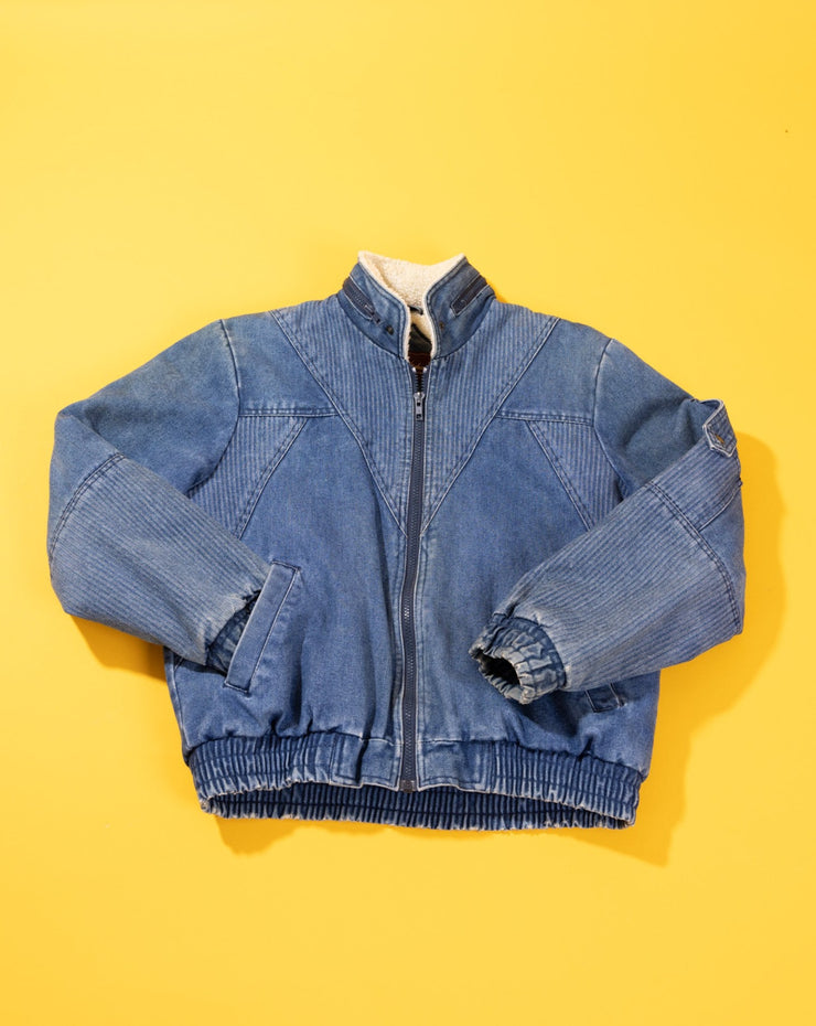 Vintage 80s Sergio Valente Denim Fleece Jacket
