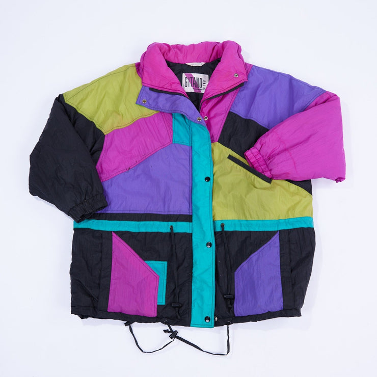 Vintage 80s Gitano Colorblock Puffer Jacket
