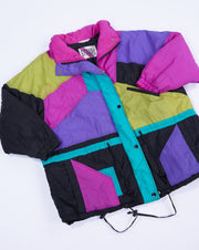 Vintage 80s Gitano Colorblock Puffer Jacket