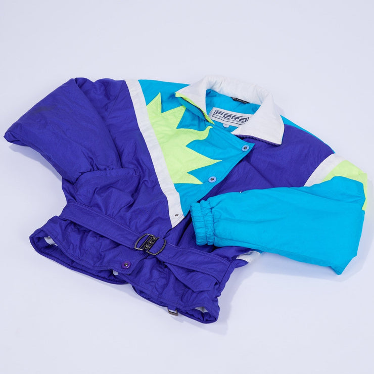 Vintage 80s Fera Skiwear Neon Retro Puffer Jacket