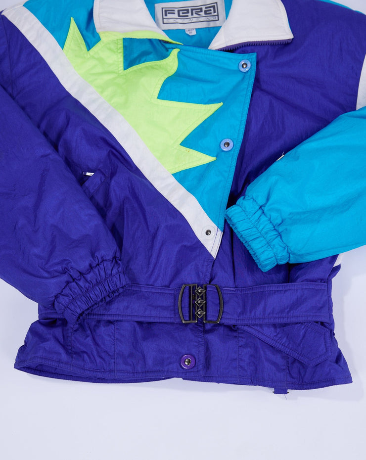 Vintage 80s Fera Skiwear Neon Retro Puffer Jacket