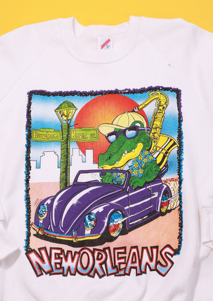 Vintage 80s New Orleans Alligator Crewneck Sweater