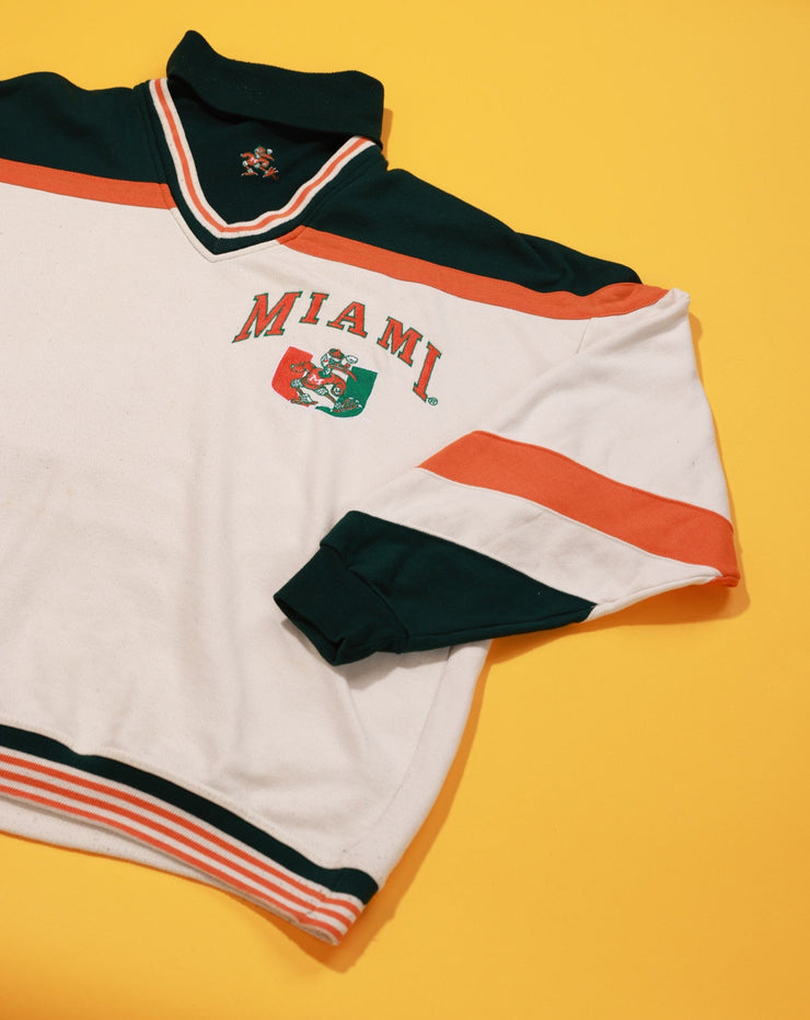 RARE Vintage 90s Giovanni Miami Hurricanes Turtleneck Sweater
