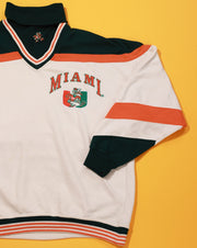 RARE Vintage 90s Giovanni Miami Hurricanes Turtleneck Sweater