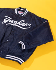 Vintage 80s/90s New York Yankees MLB Dimond Collection by Starter Satin Bomber Jacket