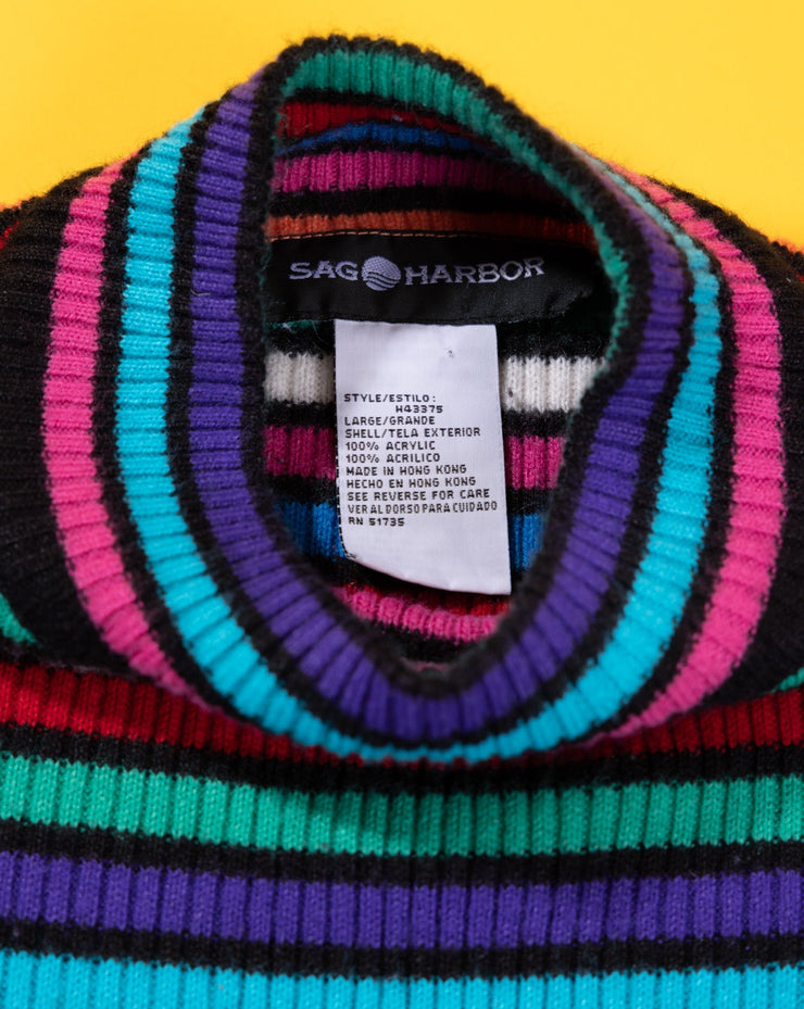 Vintage 90s Sag Harbor Striped Long Sleeve Sweater