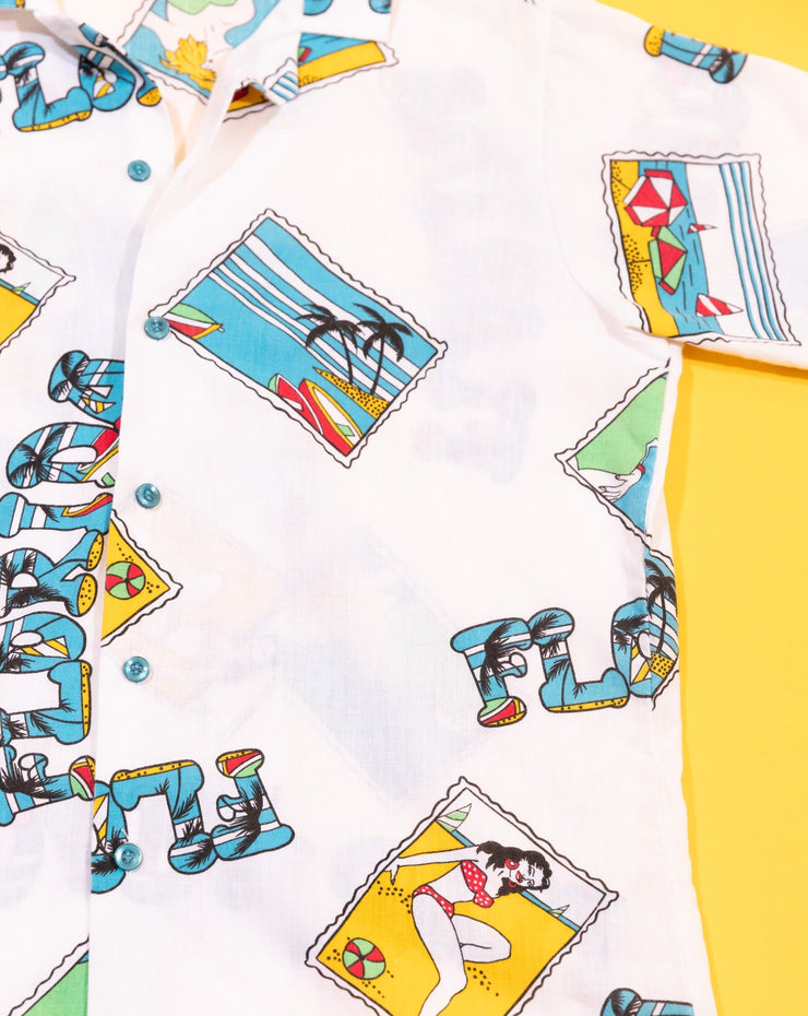 Vintage 80s Florida Retro Button Up