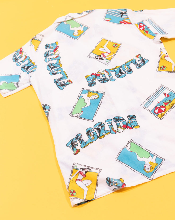 Vintage 80s Florida Retro Button Up