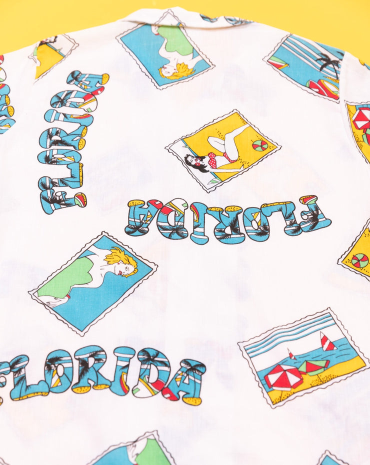 Vintage 80s Florida Retro Button Up