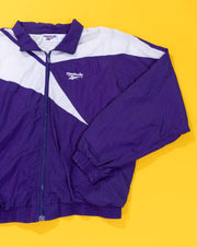 Vintage 90s Reebok Windbreaker Jacket (Purple)