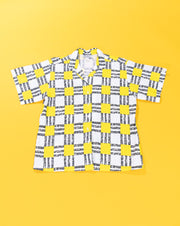 Vintage 80s Notations Button Up (yellow)