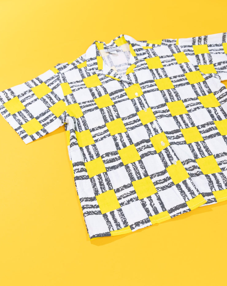 Vintage 80s Notations Button Up (yellow)