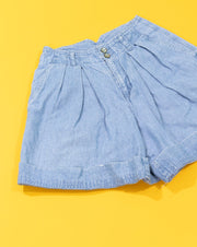 Vintage 90s Liz Wear Pleated Denim Shorts