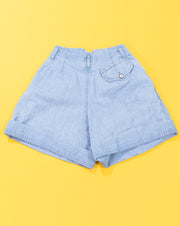 Vintage 90s Liz Wear Pleated Denim Shorts