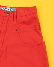 Vintage 90s Jean Wyler Red High Rise Denim Shorts