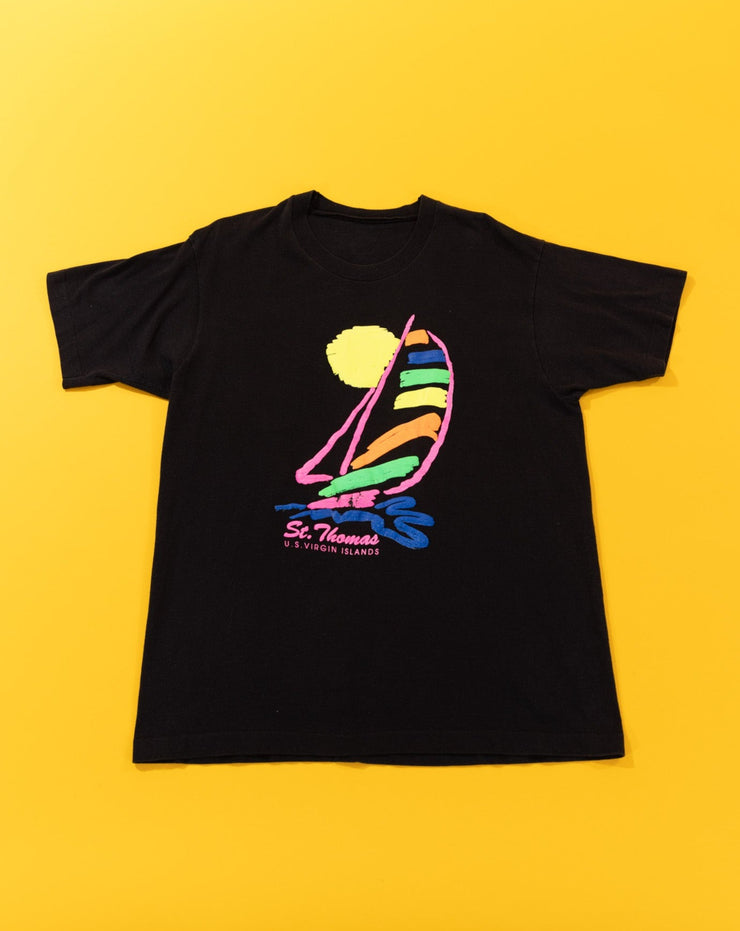 Vintage 80s St. Thomas U.S. Virgin Islands Neon T-shirt