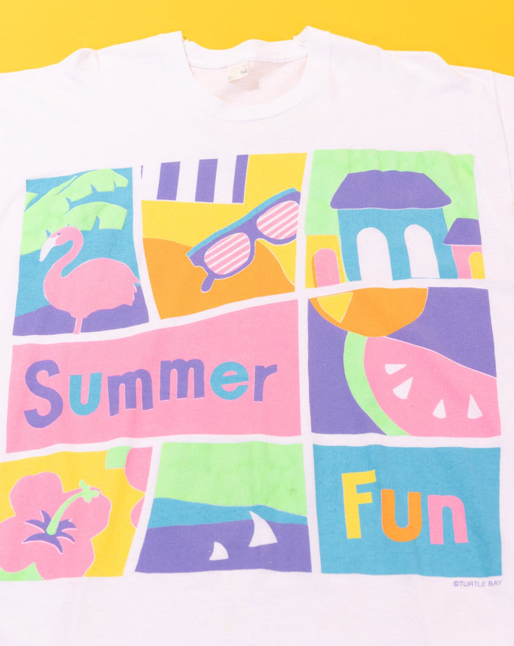 Vintage 80s Summer Fun Turtle Bay Neon T-shirt