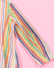 Vintage 80s Rhodes California Rainbow Striped Blazer