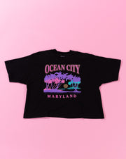 Vintage 80s Ocean City Maryland Crop Top