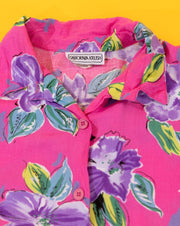 Vintage 80s California Krush Floral Button Up